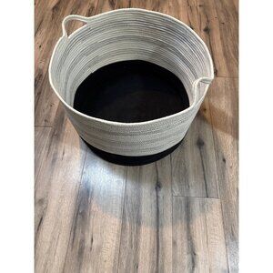 Large Woven Cotton Rope Storage Basket READ With Handles